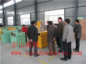 德國(guó)試驗(yàn)臺(tái)客戶來公司驗(yàn)收“泰山海特”品牌共軌試驗(yàn)臺(tái)